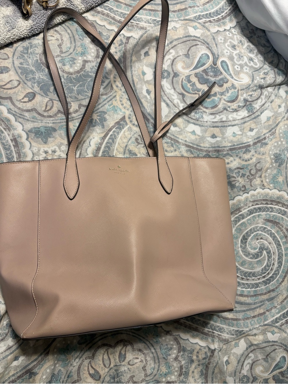 kate spade Large Blush Pink Pebbled Leather Tote